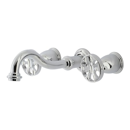 Kingston Brass KS3021RX Two-Handle Wall Mount Tub Faucet, Polished Chrome KS3021RX